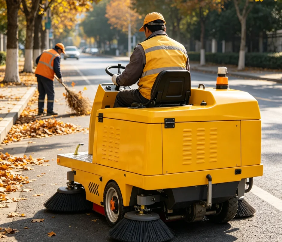 New 1400mm Wide Self-Propelled Ride-on Battery Electric Floor Sweeper Brush Cleaning 48V80Ah 180L Dust Tank
New 1400mm Wide Self-Propelled Ride-on Battery Electric Floor Sweeper Brush Cleaning 48V80Ah 180L Dust Tank