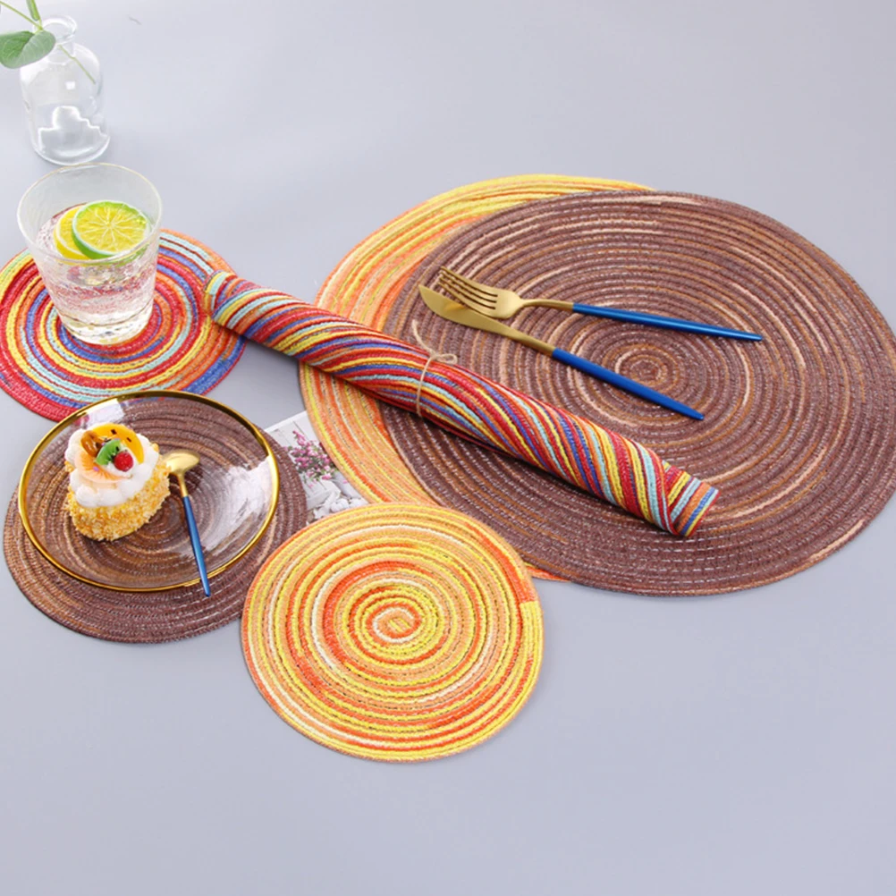 2pcs Heat Resistant Placemat Handwoven Cotton Table Mat Coaster For Home Cup Holder Guest Gift Housewarming
2pcs Heat Resistant Placemat Handwoven Cotton Table Mat Coaster For Home Cup Holder Guest Gift Housewarming