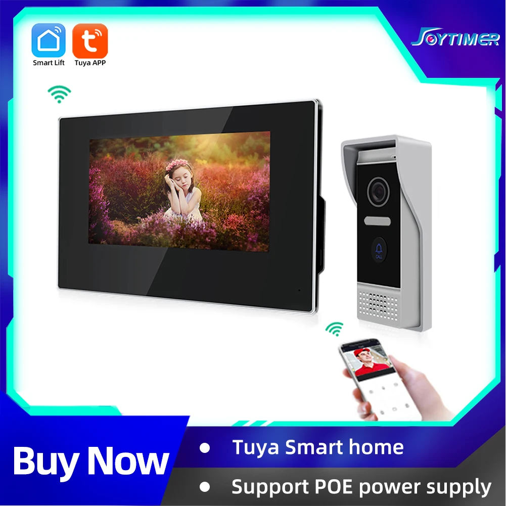 Joytimer Tuya IP System RJ45 WIFI Video Door Phone HD Touchscreen Waterproof Wireless Door Bell with Camera Night Vision Doorman
Joytimer Tuya IP System RJ45 WIFI Video Door Phone HD Touchscreen Waterproof Wireless Door Bell with Camera Night Vision Doorman