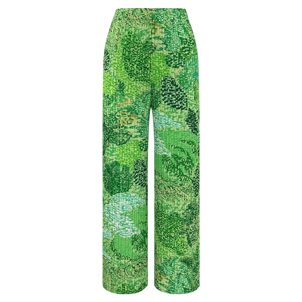 Miyake Green Field Printed Pleated Wide-leg Pants for Women, Summer Thin Drapey High-waist Slim Casual Straight Pants for Women
Miyake Green Field Printed Pleated Wide-leg Pants for Women, Summer Thin Drapey High-waist Slim Casual Straight Pants for Women