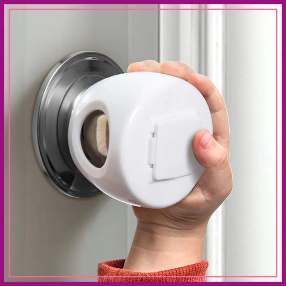 Door Knob Safety Cover for Kids, Child Proof Door Knob Covers, Baby Safety Door knob Handle Cover Lockable Design (4 Pack)
Door Knob Safety Cover for Kids, Child Proof Door Knob Covers, Baby Safety Door knob Handle Cover Lockable Design (4 Pack)
