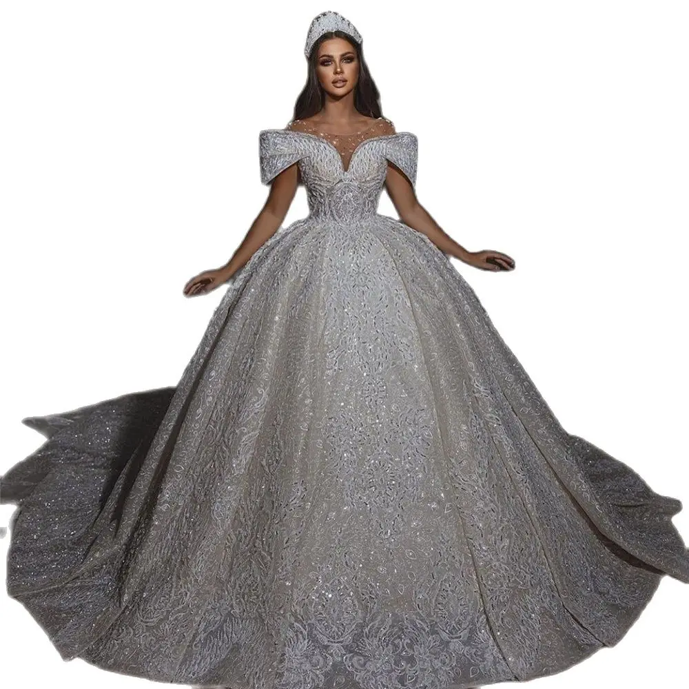 Luxury Ball Gown Wedding Dresses Sexy Off Shoulder Sequin Appliqued Lace Bridal Wear Custom Made Country Vestido De Novia
Luxury Ball Gown Wedding Dresses Sexy Off Shoulder Sequin Appliqued Lace Bridal Wear Custom Made Country Vestido De Novia