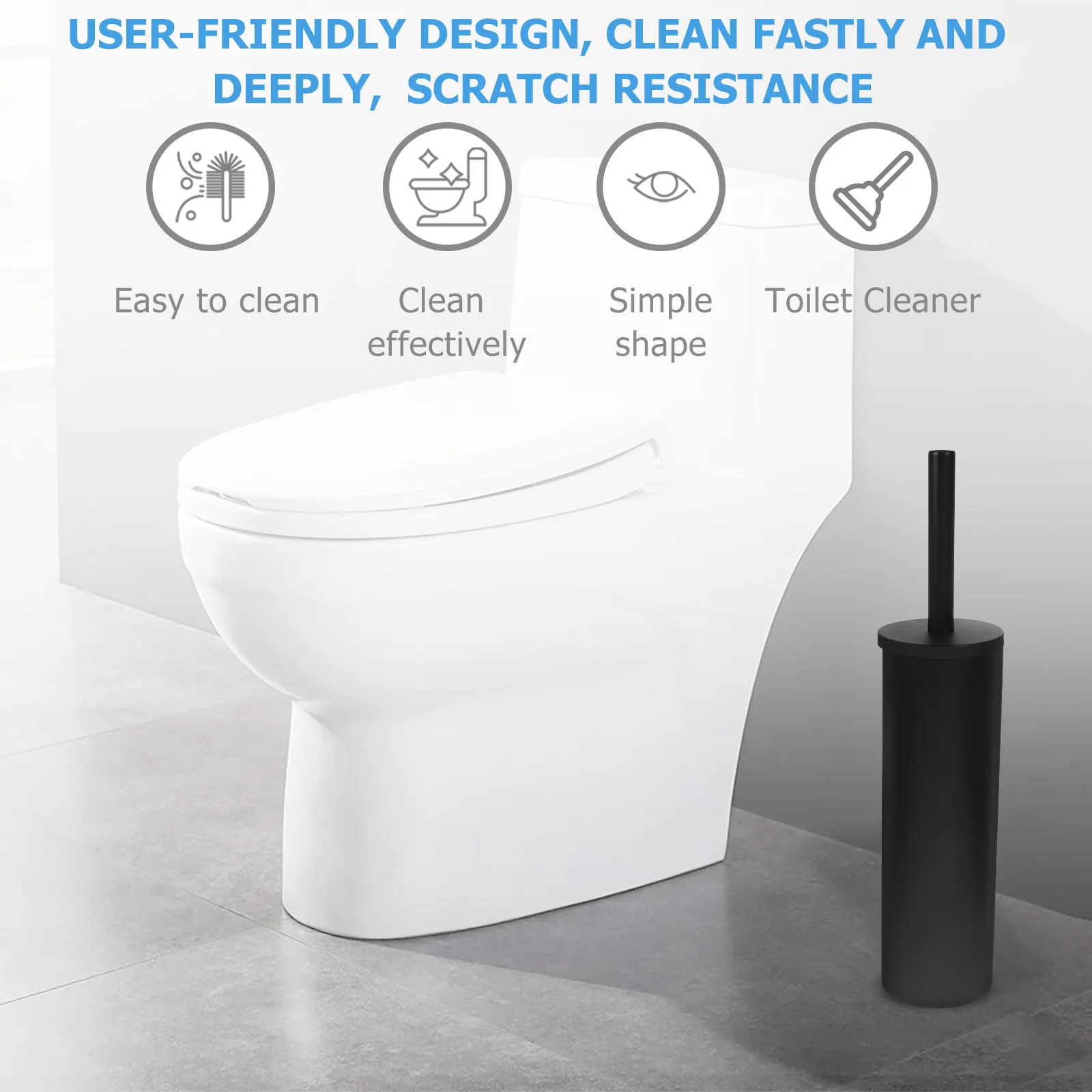 1Pcs Toilet Brush Set Long Handle Stainless Steel Bathroom Brush and Holder Soft Dense Bristles Odor Control Home Hotel Office
1Pcs Toilet Brush Set Long Handle Stainless Steel Bathroom Brush and Holder Soft Dense Bristles Odor Control Home Hotel Office