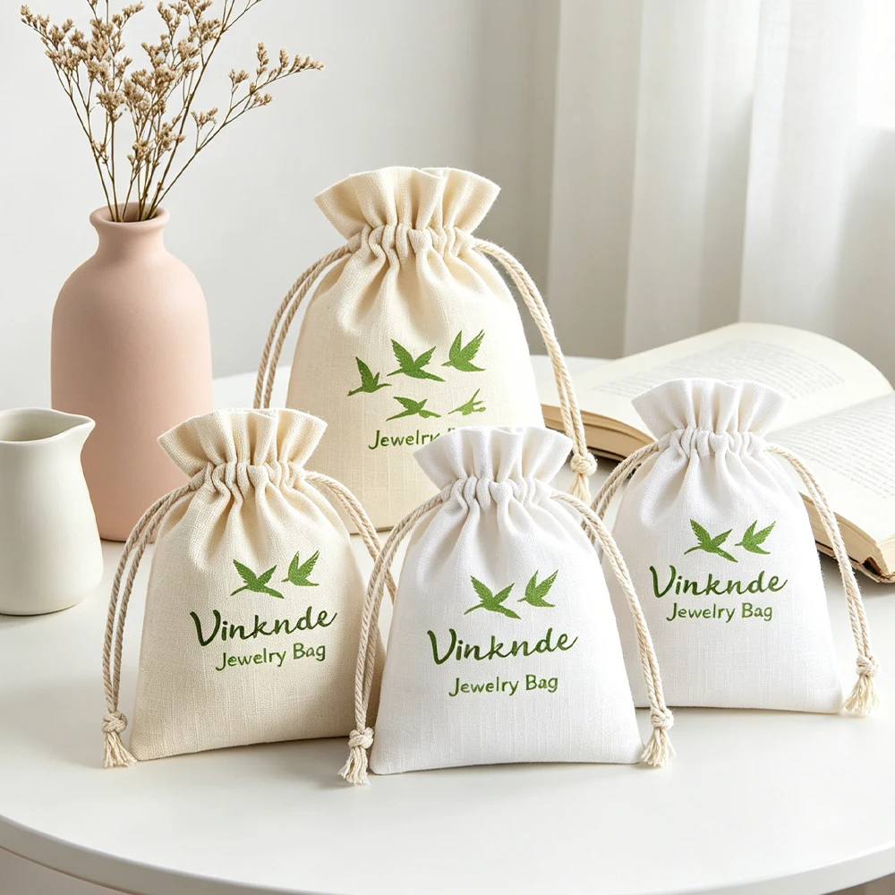 50/100Pcs Canvas Cotton Muslin Jewelry Drawstring Bag Custom Logo Gift Packaging Rings Earrings Bracelet Perfume Candy Sachet
50/100Pcs Canvas Cotton Muslin Jewelry Drawstring Bag Custom Logo Gift Packaging Rings Earrings Bracelet Perfume Candy Sachet