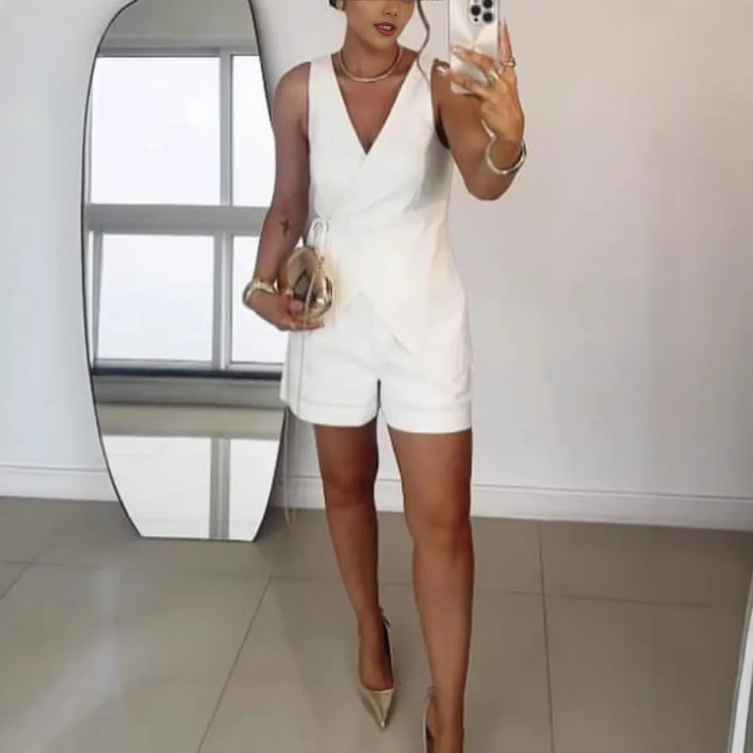 Fashion Casual Women Commute Two Piece Sets Elegant Slim Sleeveless Vest & Pants Suits Summer New Irregular Solid Streetwear Set
Fashion Casual Women Commute Two Piece Sets Elegant Slim Sleeveless Vest & Pants Suits Summer New Irregular Solid Streetwear Set