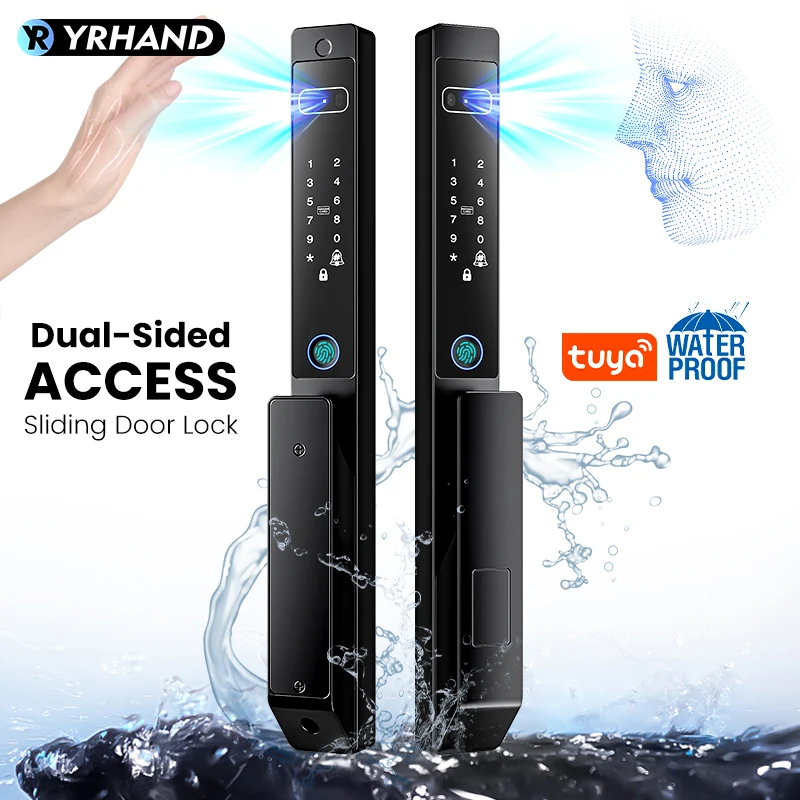 YRHAND H8 3D Face Palm Vein Smart Sliding Door Lock Dual Side Tuya WiFi Fingerprint Gate Door Lock Waterproof IP65
YRHAND H8 3D Face Palm Vein Smart Sliding Door Lock Dual Side Tuya WiFi Fingerprint Gate Door Lock Waterproof IP65
