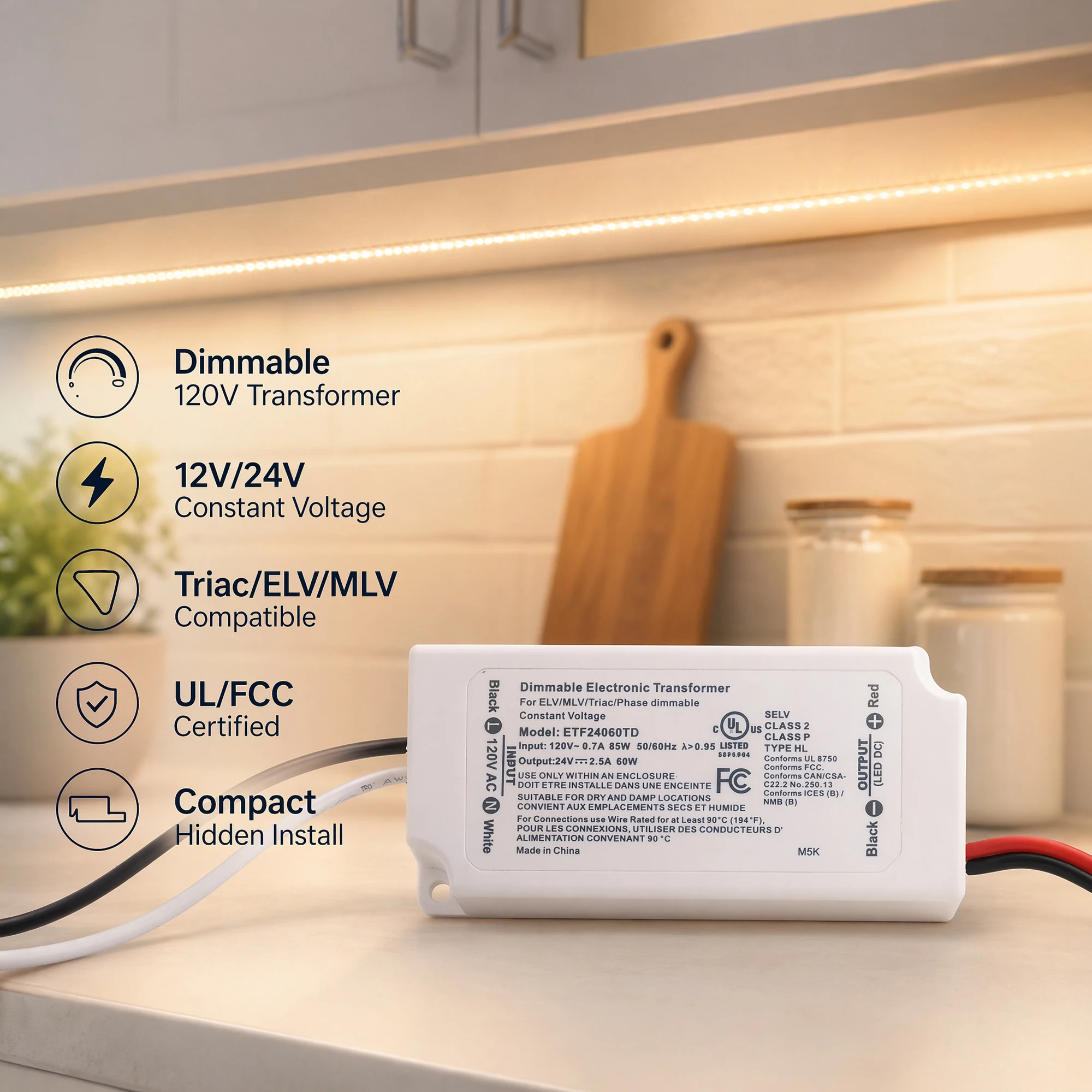 Dimmable LED Driver AC 100-130V to DC 12V/ 24V 2.5A/4A/5A 60W 96W Dimmable Power Supply Black/White
Dimmable LED Driver AC 100-130V to DC 12V/ 24V 2.5A/4A/5A 60W 96W Dimmable Power Supply Black/White
