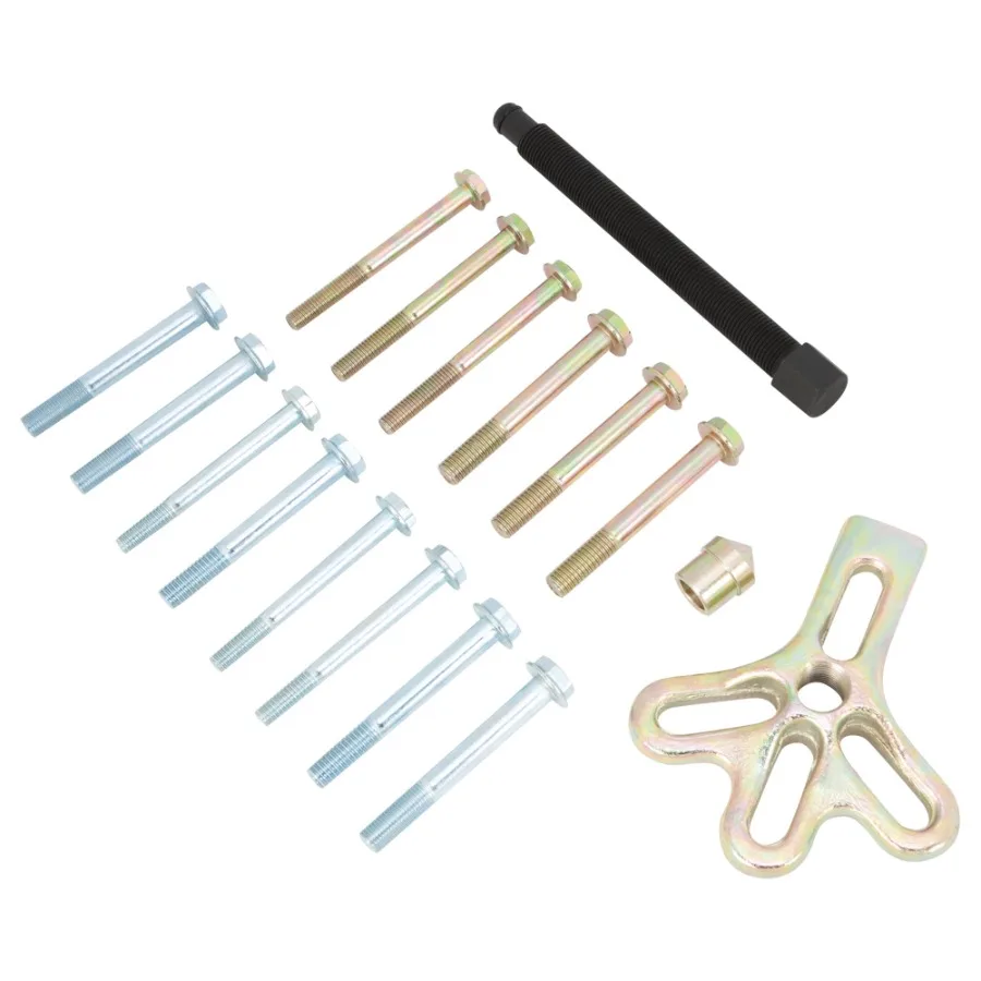 W151P Harmonic Balancer Puller Set for Automotive Engine Repair, Black with Ergonomic Handles and Heavy-Duty Steel Construction
W151P Harmonic Balancer Puller Set for Automotive Engine Repair, Black with Ergonomic Handles and Heavy-Duty Steel Construction
