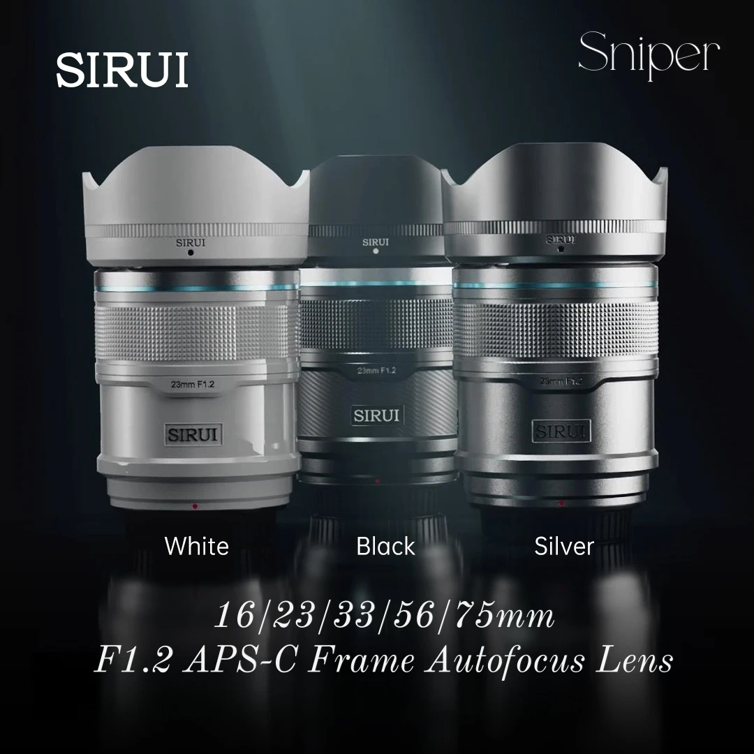 SIRUI Sniper F1.2 APS-C Auto Focus Lens 23mm/33mm/56mm/16mm/75mm Ultra Aperture Camera Lens STM Eye For Sony E Nikon Z Fuji X
SIRUI Sniper F1.2 APS-C Auto Focus Lens 23mm/33mm/56mm/16mm/75mm Ultra Aperture Camera Lens STM Eye For Sony E Nikon Z Fuji X