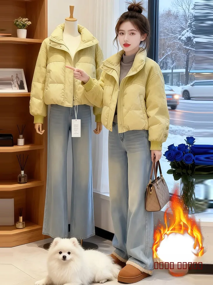 Корейское женское зимнее пальто-пуховик свободного кроя на хлопковой подкладке для повседневной носки
Корейское женское зимнее пальто-пуховик свободного кроя на хлопковой подкладке для повседневной носки