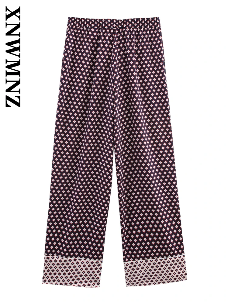 XNWMNZ 2025 Spring New Female Trendy Satin Bottoms Long Pants Sophisticated Woman Wide Leg Pants Ruffles High Waist Print Plaid
XNWMNZ 2025 Spring New Female Trendy Satin Bottoms Long Pants Sophisticated Woman Wide Leg Pants Ruffles High Waist Print Plaid