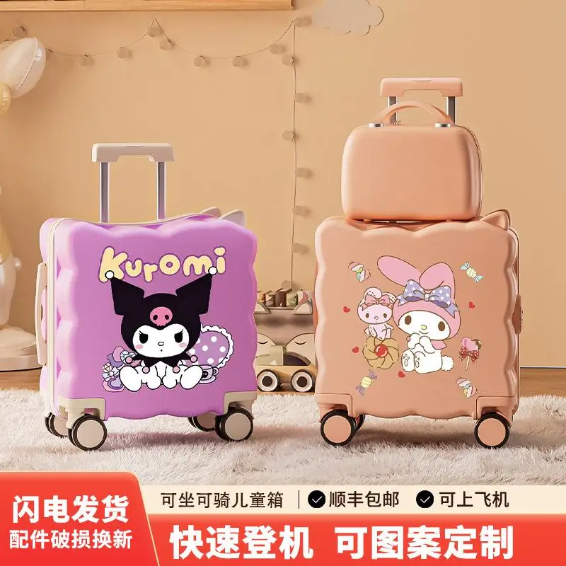 Милый детский чемодан Sanrios Kuromi My Melody, монтируемый ручной клади, портативный чемодан на колесиках с героями мультфильмов, модный праздничный подарок
Милый детский чемодан Sanrios Kuromi My Melody, монтируемый ручной клади, портативный чемодан на колесиках с героями мультфильмов, модный праздничный подарок