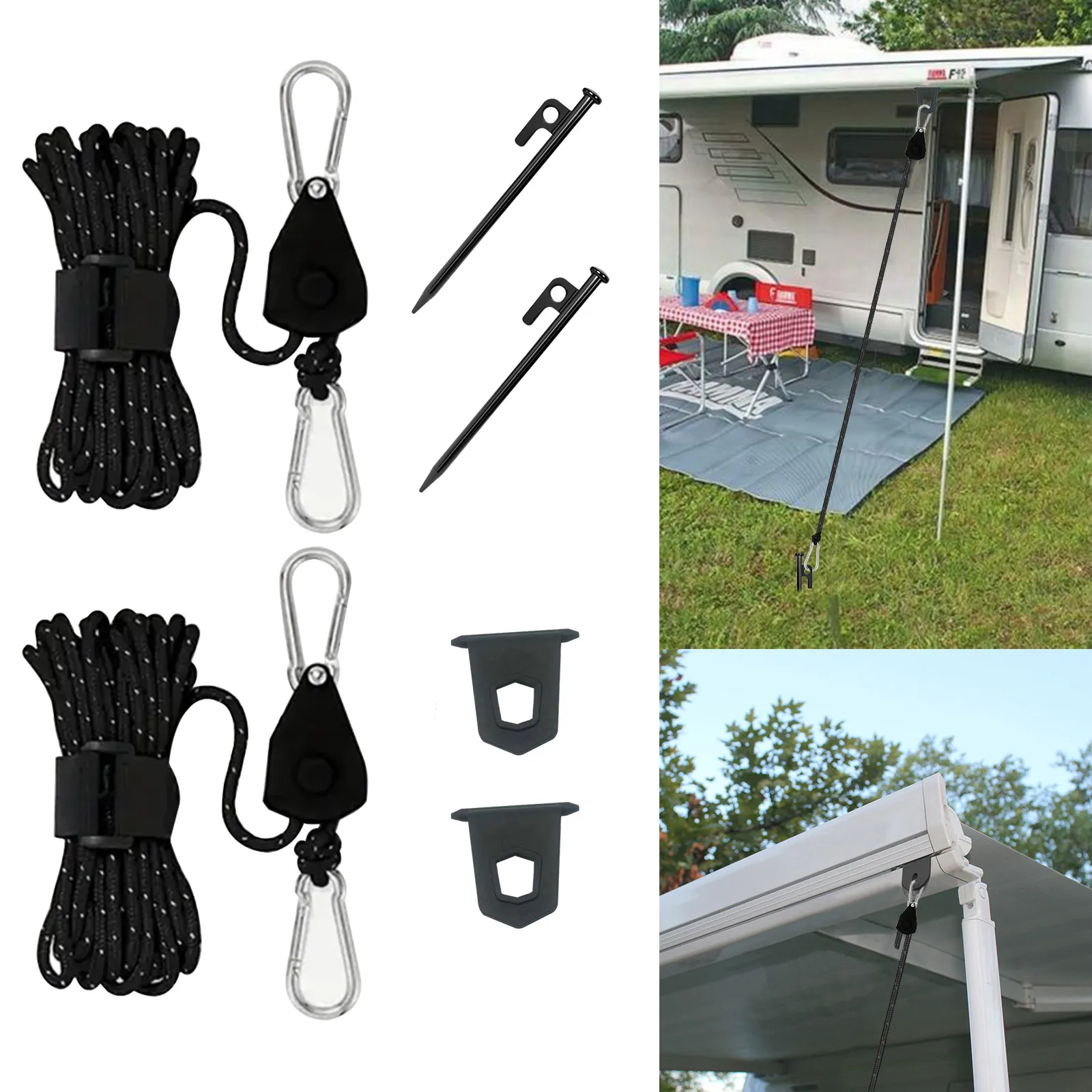 Universal RV Tie Down Strap Kit - Durable Polyamide, Adjustable Ratchet Straps For Securing Tents, Awnings & Accessories
Universal RV Tie Down Strap Kit - Durable Polyamide, Adjustable Ratchet Straps For Securing Tents, Awnings & Accessories