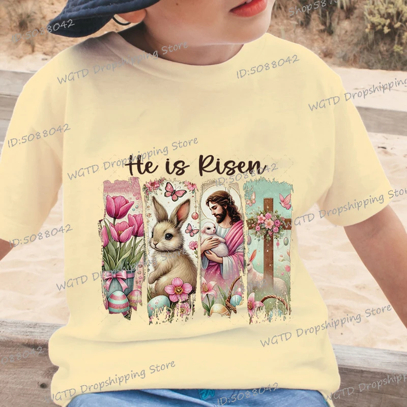 Vintage Christianity Rabbit Print Kids T-shirts Jesus God Graphic Fashion Boys Girls T Shirts Fashion Easter Cartoon Tops Tees
Vintage Christianity Rabbit Print Kids T-shirts Jesus God Graphic Fashion Boys Girls T Shirts Fashion Easter Cartoon Tops Tees