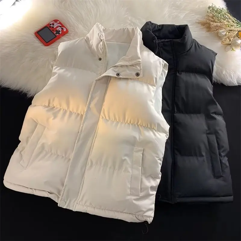 Vests Jacket Men Autumn Winter Stand Collar Warm Sleeveless Leisure Down Cotton-Padded Waistcoat Thickened Warm Vest Coat L98
Vests Jacket Men Autumn Winter Stand Collar Warm Sleeveless Leisure Down Cotton-Padded Waistcoat Thickened Warm Vest Coat L98