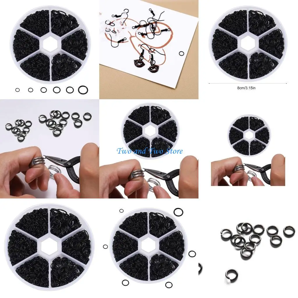 HX6F Pack of 970 Open Split Rings for Jewelry Crafts Necklaces Bracelets Connectors
HX6F Pack of 970 Open Split Rings for Jewelry Crafts Necklaces Bracelets Connectors