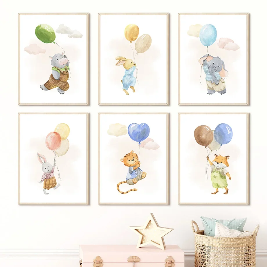 Balloon Panda Hippo Rabbit Tiger Fox Elephant Wall Art Canvas Painting Nordic Posters And Prints Wall Pictures Baby Room Decor
Balloon Panda Hippo Rabbit Tiger Fox Elephant Wall Art Canvas Painting Nordic Posters And Prints Wall Pictures Baby Room Decor