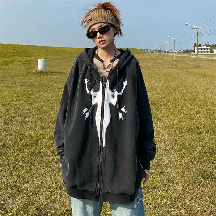 Women Clothing Cotton Hoodie Women Cashmere American Style Vintage Zippered Cardigan Oversize Fashion Simple Coat for Women
Women Clothing Cotton Hoodie Women Cashmere American Style Vintage Zippered Cardigan Oversize Fashion Simple Coat for Women