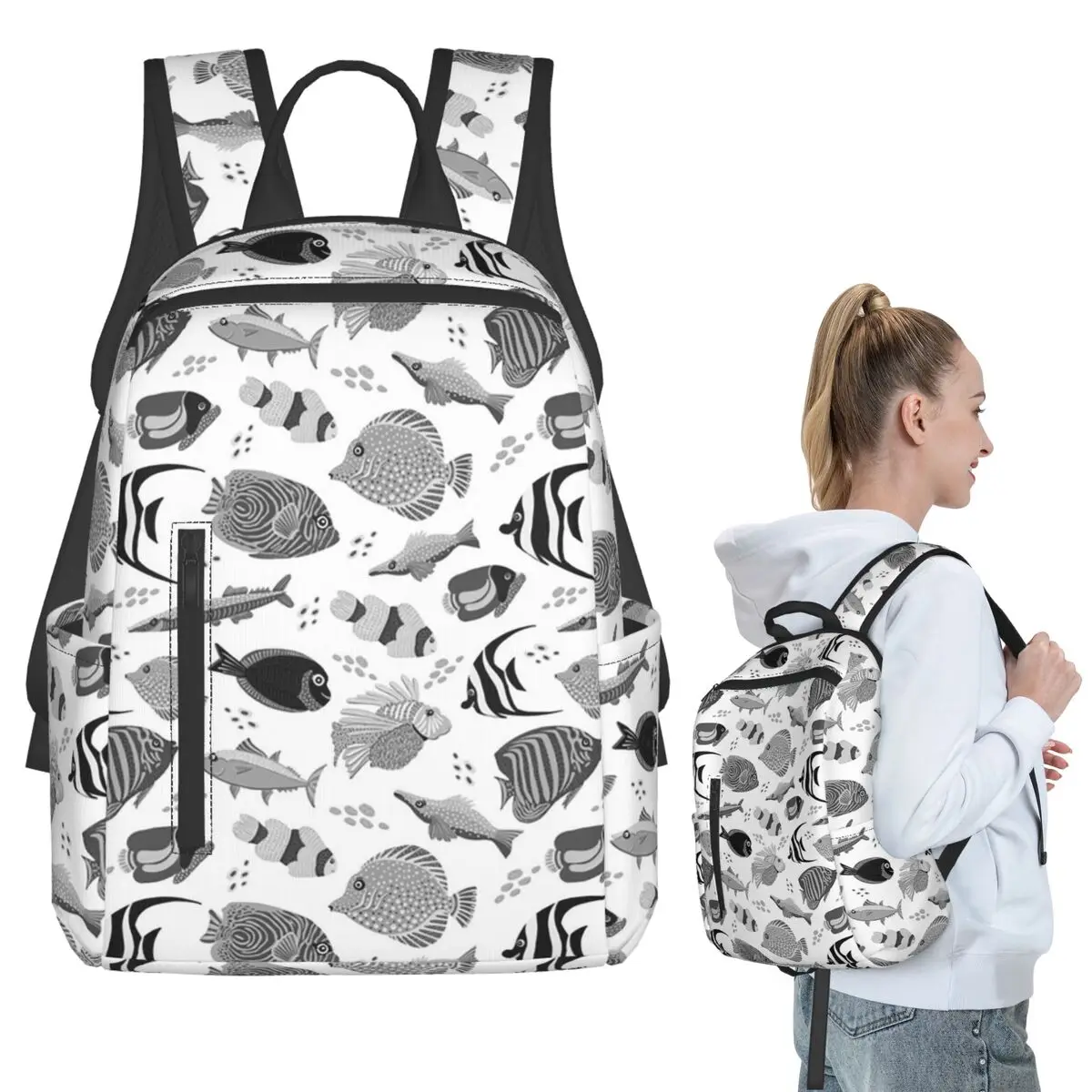 Tropical Fish Marine Pattern Backpack Student BookBag Children School Bag Laptop Shoulder Bags Men Women
Tropical Fish Marine Pattern Backpack Student BookBag Children School Bag Laptop Shoulder Bags Men Women