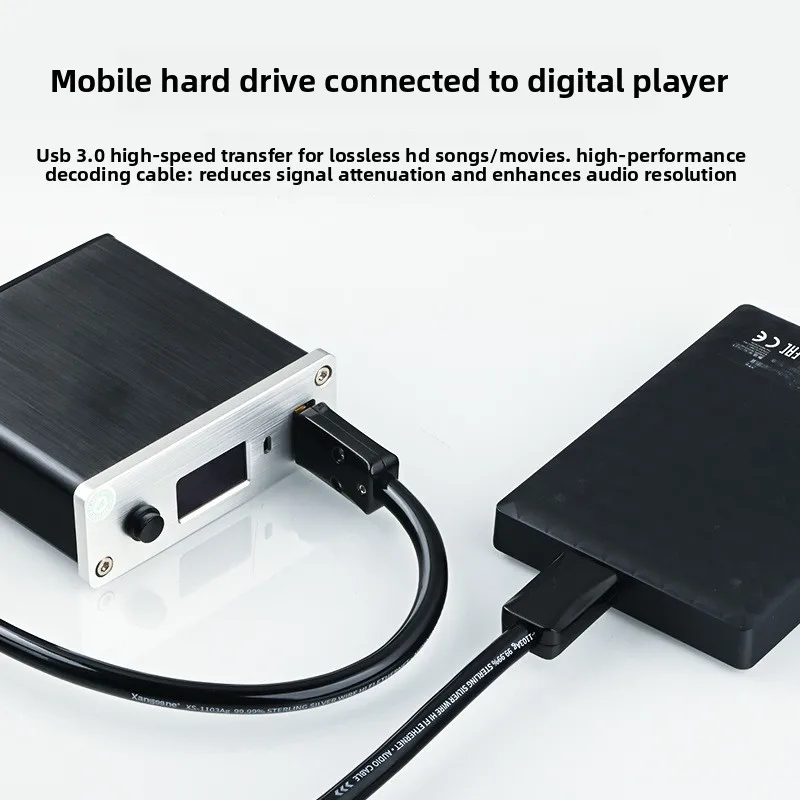 Pure silver USB 3.0/Micro B 3.0 connection, portable hard drive data cable, DAC digital broadcast audio cable, decoding cable
Pure silver USB 3.0/Micro B 3.0 connection, portable hard drive data cable, DAC digital broadcast audio cable, decoding cable