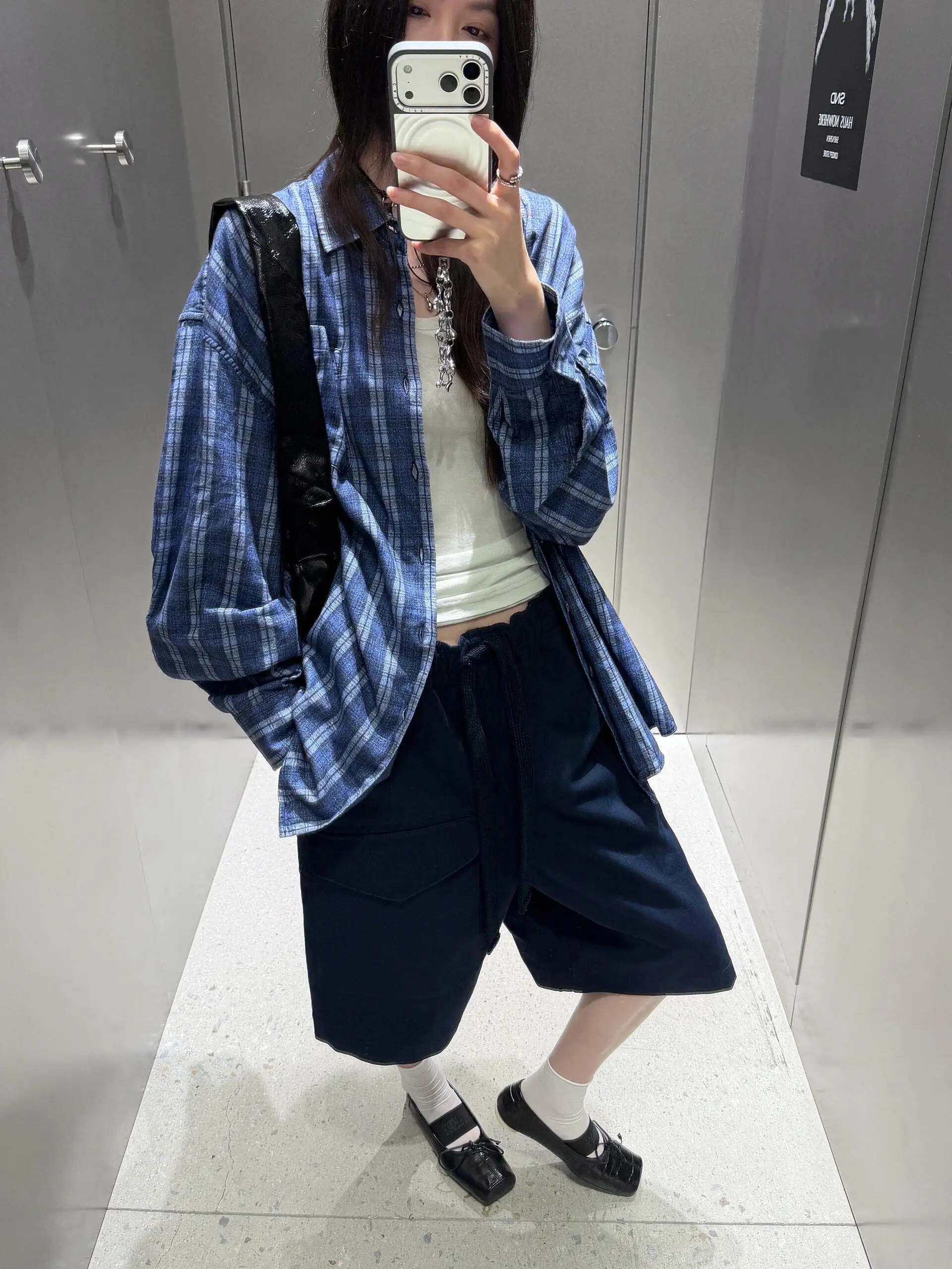 Our Legac 26SS blue plaid lazy casual loose shell button shirt
Our Legac 26SS blue plaid lazy casual loose shell button shirt