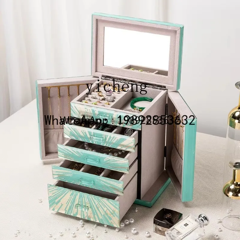 J5 light luxury jewelry box high-end watch necklace ring earrings five-layer jewelry hand jewelry storage box
J5 light luxury jewelry box high-end watch necklace ring earrings five-layer jewelry hand jewelry storage box