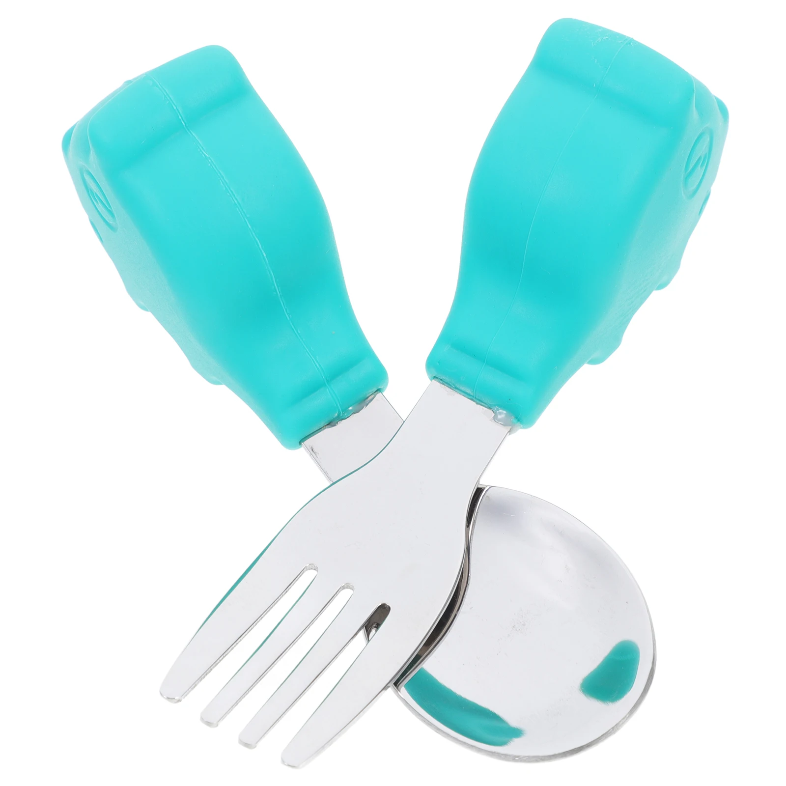 Baby Feeding Spoon Fork Set Short H Portable Kids Self Training Silicone Stainless Steel Toddler Utensils Design
Baby Feeding Spoon Fork Set Short H Portable Kids Self Training Silicone Stainless Steel Toddler Utensils Design