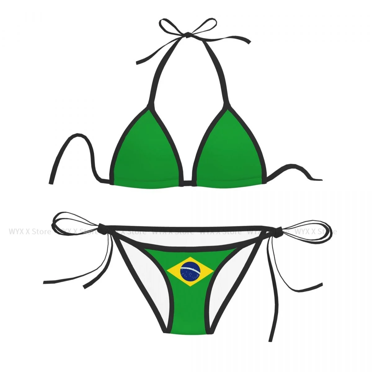 Women Sexy Bikini Set Push-up Bra Halter Thong bikini Brazilian flag Swimsuit Swimwear Beachwear Bathing Brazil
Women Sexy Bikini Set Push-up Bra Halter Thong bikini Brazilian flag Swimsuit Swimwear Beachwear Bathing Brazil