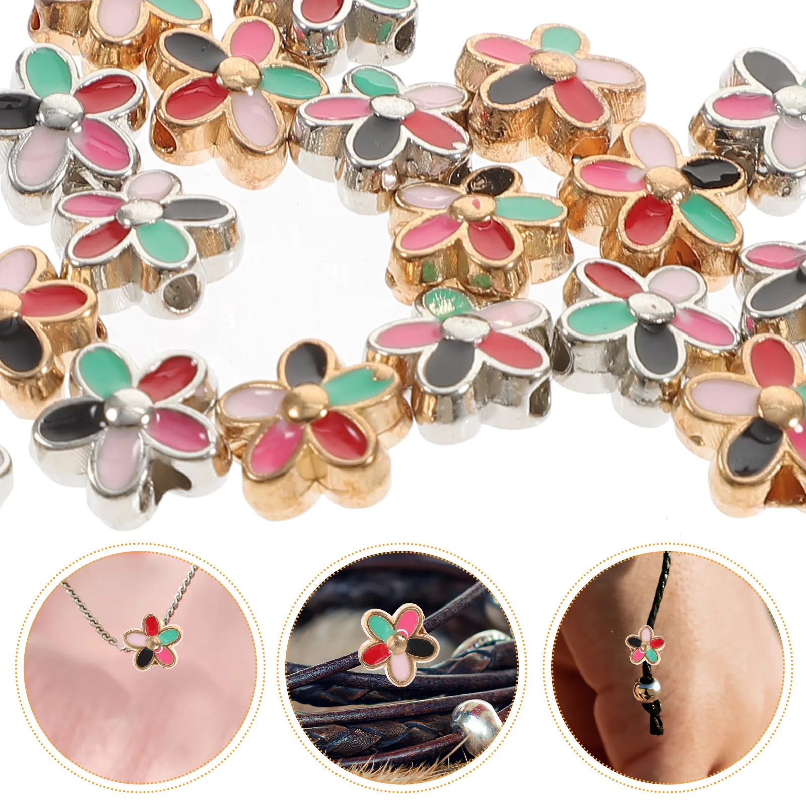 20Pcs Colorful Dripped Oil Pendant Beads Flower Shaped Alloy Loose Spacer Beads for DIY Jewelry Craft Necklace Bracelet Making
20Pcs Colorful Dripped Oil Pendant Beads Flower Shaped Alloy Loose Spacer Beads for DIY Jewelry Craft Necklace Bracelet Making