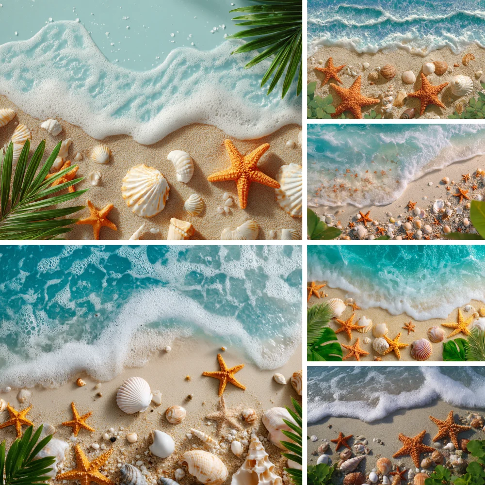 Summer Beach Sand Floor Backdrop Tropical Seaside Beach Starfish Shell Baby Birthday Holiday Party Photography Background Decor
Summer Beach Sand Floor Backdrop Tropical Seaside Beach Starfish Shell Baby Birthday Holiday Party Photography Background Decor