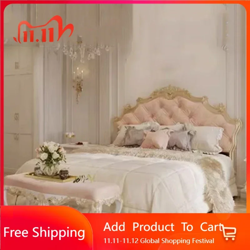 ServiceEuropean Double Bed Velvet Cream Elegant Matrimonial Girls Terrace Girls -Beds Luxury Ergonomic Muebles Unique Furniture
ServiceEuropean Double Bed Velvet Cream Elegant Matrimonial Girls Terrace Girls -Beds Luxury Ergonomic Muebles Unique Furniture