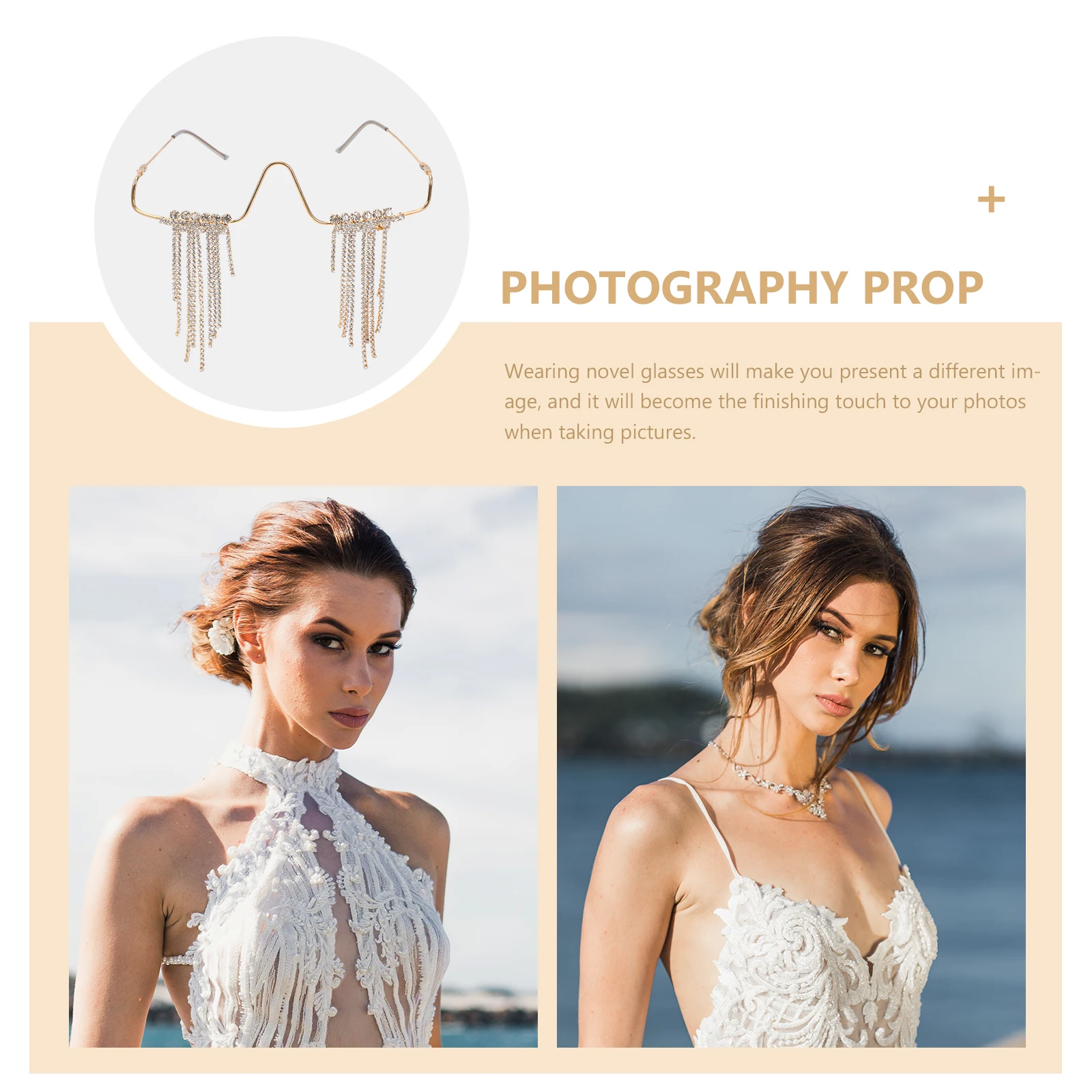 Metal Tassels Glasses Rimless Rhinestone Party Costume Prop Decorative Clear Long Service Life Novel Structure Easy Wear Take
Metal Tassels Glasses Rimless Rhinestone Party Costume Prop Decorative Clear Long Service Life Novel Structure Easy Wear Take