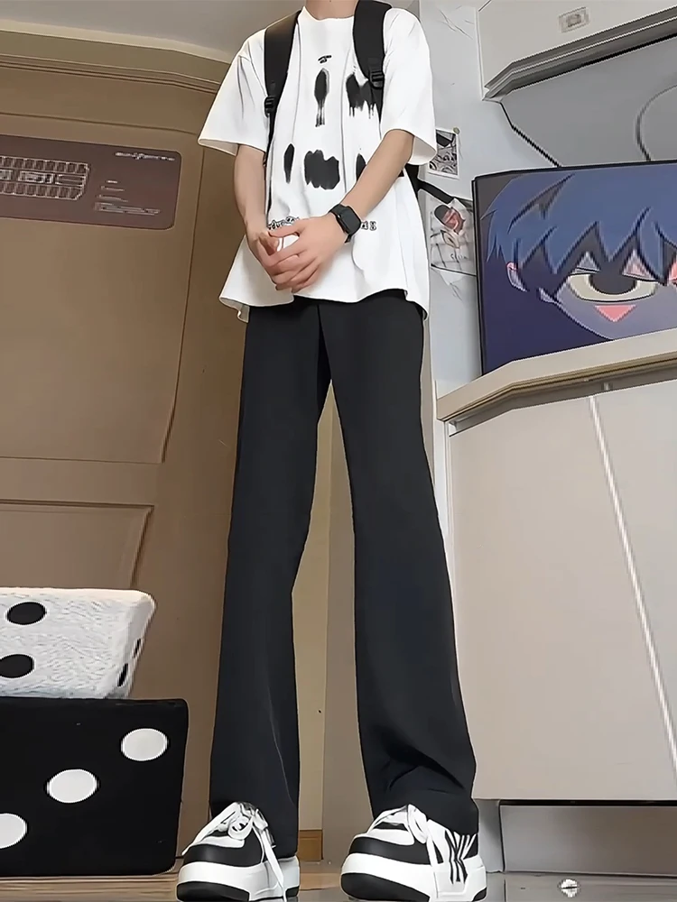 Bla Ice Silk Flared Men's Summer Pants Drapey High Waist Extended Straight Leg Suit Trousers Breathable Loose Fit Casual Pants
Bla Ice Silk Flared Men's Summer Pants Drapey High Waist Extended Straight Leg Suit Trousers Breathable Loose Fit Casual Pants