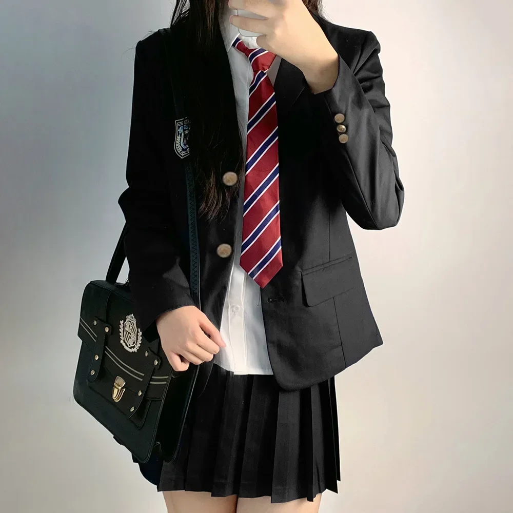 Pop Black Casual Suit Jacket Women's School Uniform Style Outerwear Polyester Fiber No Collar Chinese Origin Female Student Set
Pop Black Casual Suit Jacket Women's School Uniform Style Outerwear Polyester Fiber No Collar Chinese Origin Female Student Set