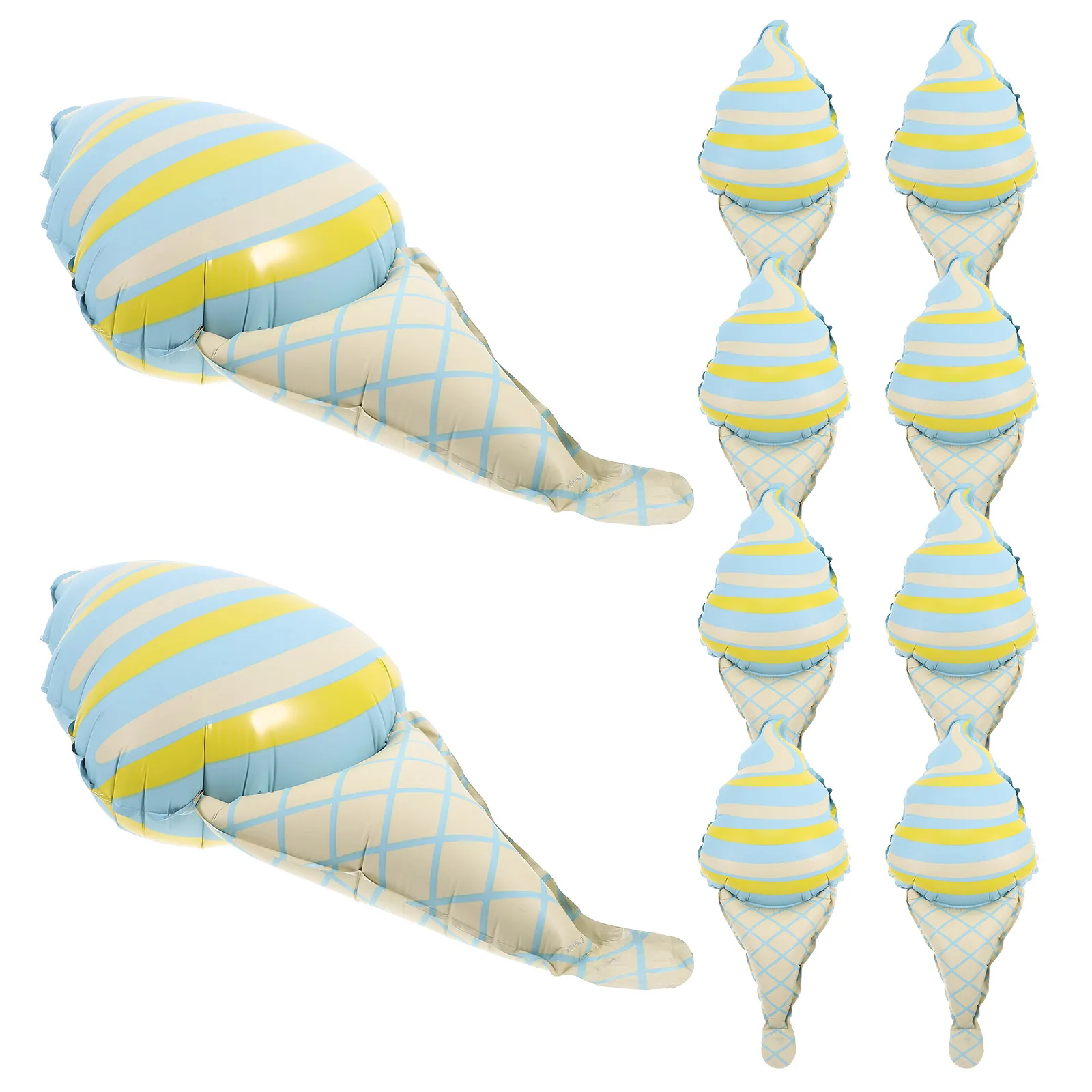 10pcs Ice Cream Balloons Birthday Party Decorations Aluminum Film Inflatable Cone Shaped Cartoon Summer Event Supplies
10pcs Ice Cream Balloons Birthday Party Decorations Aluminum Film Inflatable Cone Shaped Cartoon Summer Event Supplies