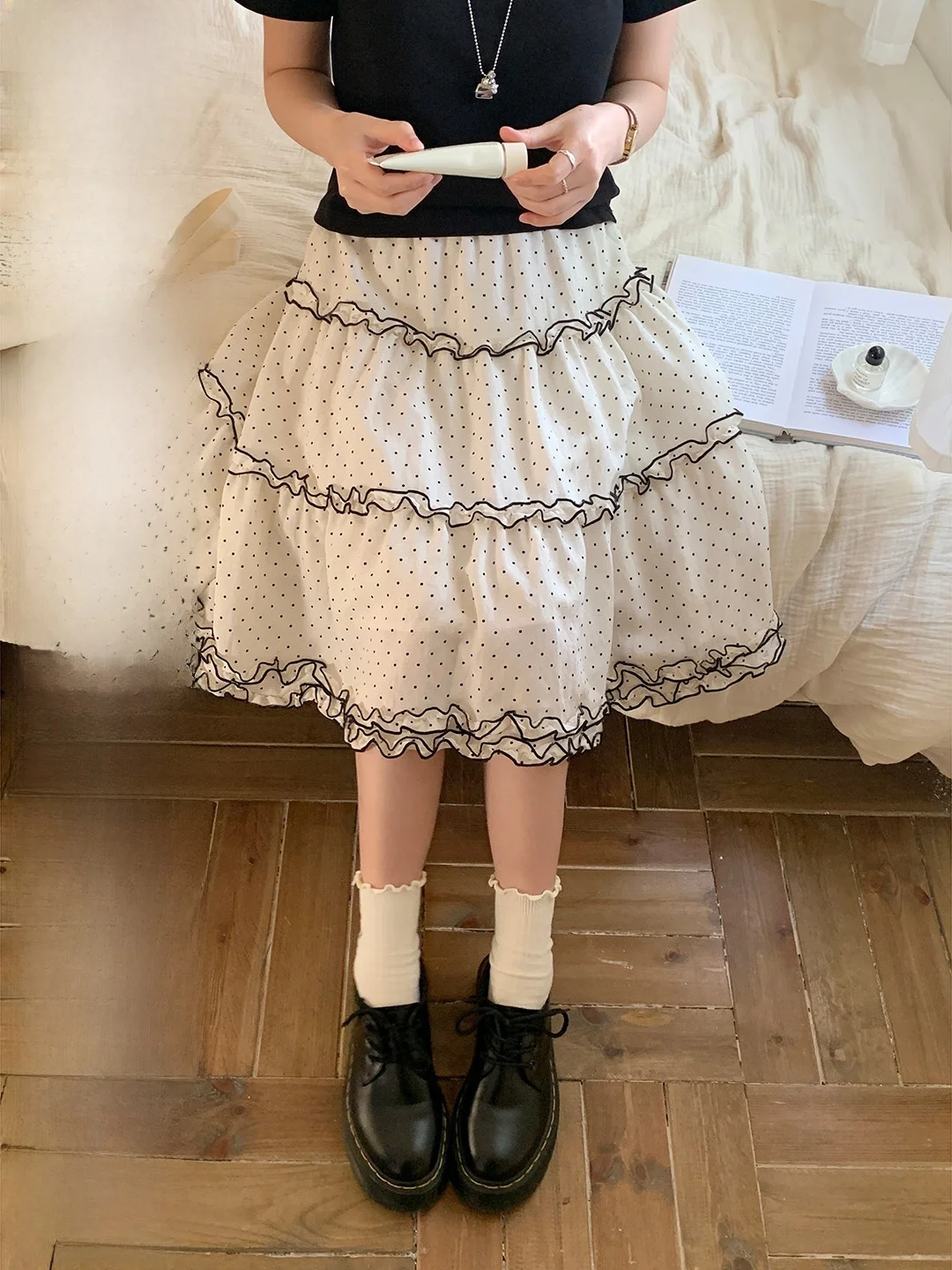 Miu Style Polka Dot Halter Neck Dress Women's High Waist Skirt Breathable Skin-Friendly Cotton A-Line Skirt
Miu Style Polka Dot Halter Neck Dress Women's High Waist Skirt Breathable Skin-Friendly Cotton A-Line Skirt