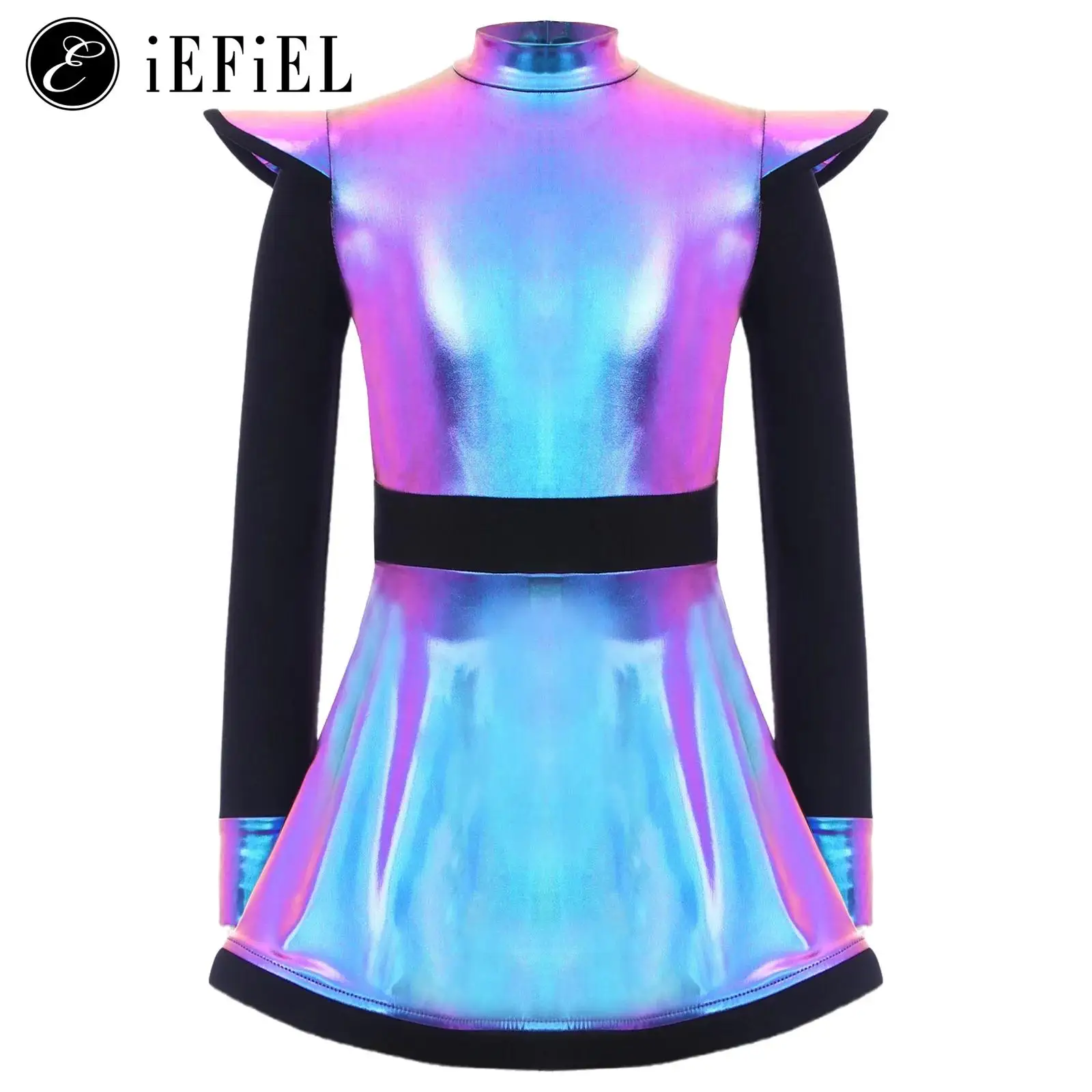 Girls Alien Outerspace Robot Halloween Cosplay Costume Metallic Mock Long Sleeve Tutu Dance Dress Future World Show Dancewear
Girls Alien Outerspace Robot Halloween Cosplay Costume Metallic Mock Long Sleeve Tutu Dance Dress Future World Show Dancewear