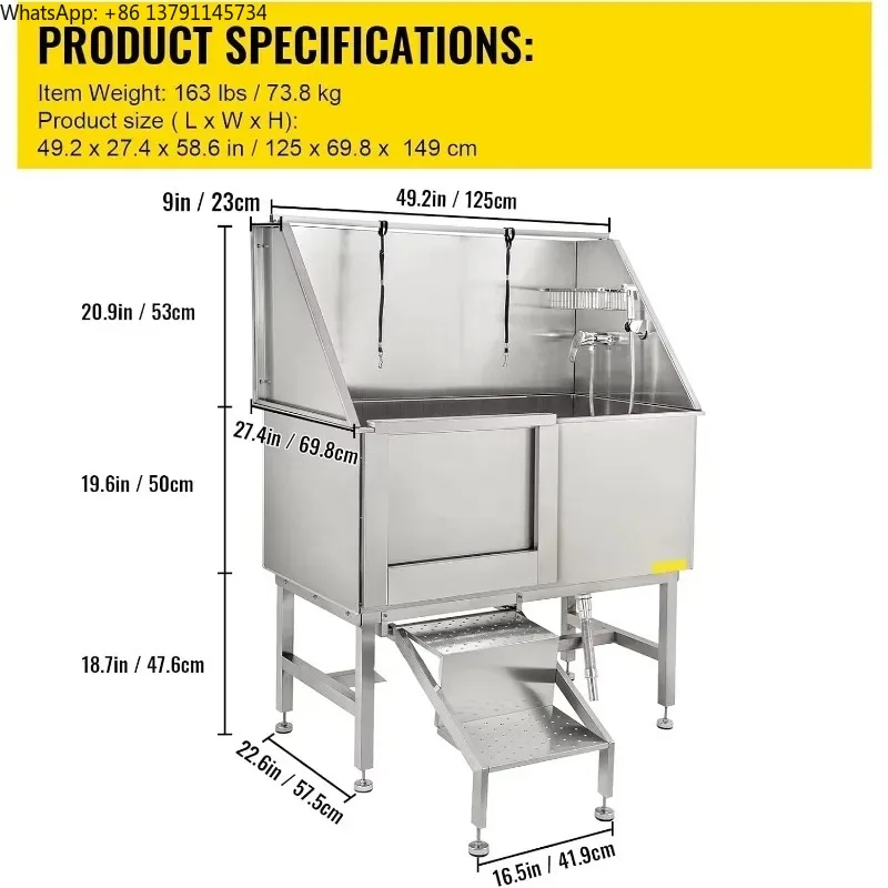 2026 Dog Grooming Tub Professional Stainless Steel Pet Dog Bath Tub With Door Faucet & Accessories Dog Washing Station Bathtub
2026 Dog Grooming Tub Professional Stainless Steel Pet Dog Bath Tub With Door Faucet & Accessories Dog Washing Station Bathtub