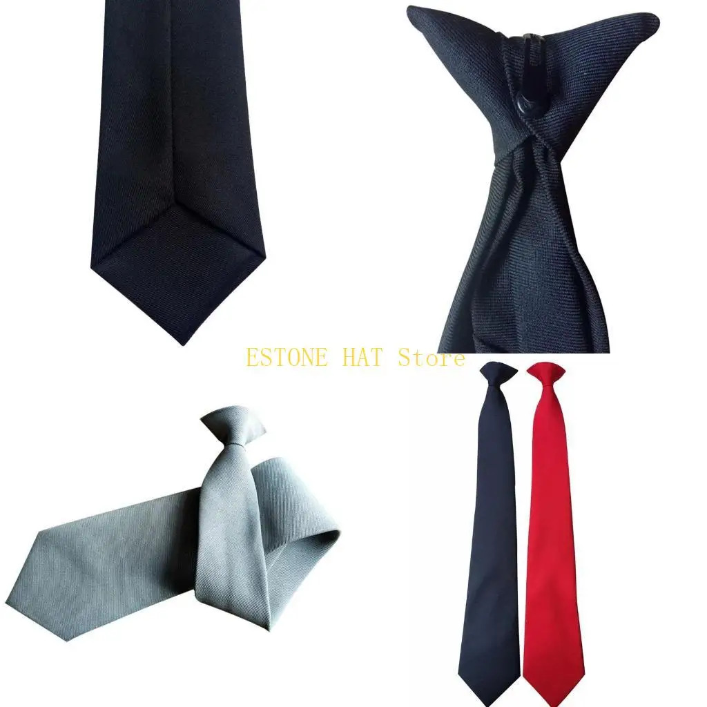 49MF Men Women Student Simple Clip on Tie Uniform Plain Color Pre-Tied Necktie for Office School for Police Security Party
49MF Men Women Student Simple Clip on Tie Uniform Plain Color Pre-Tied Necktie for Office School for Police Security Party