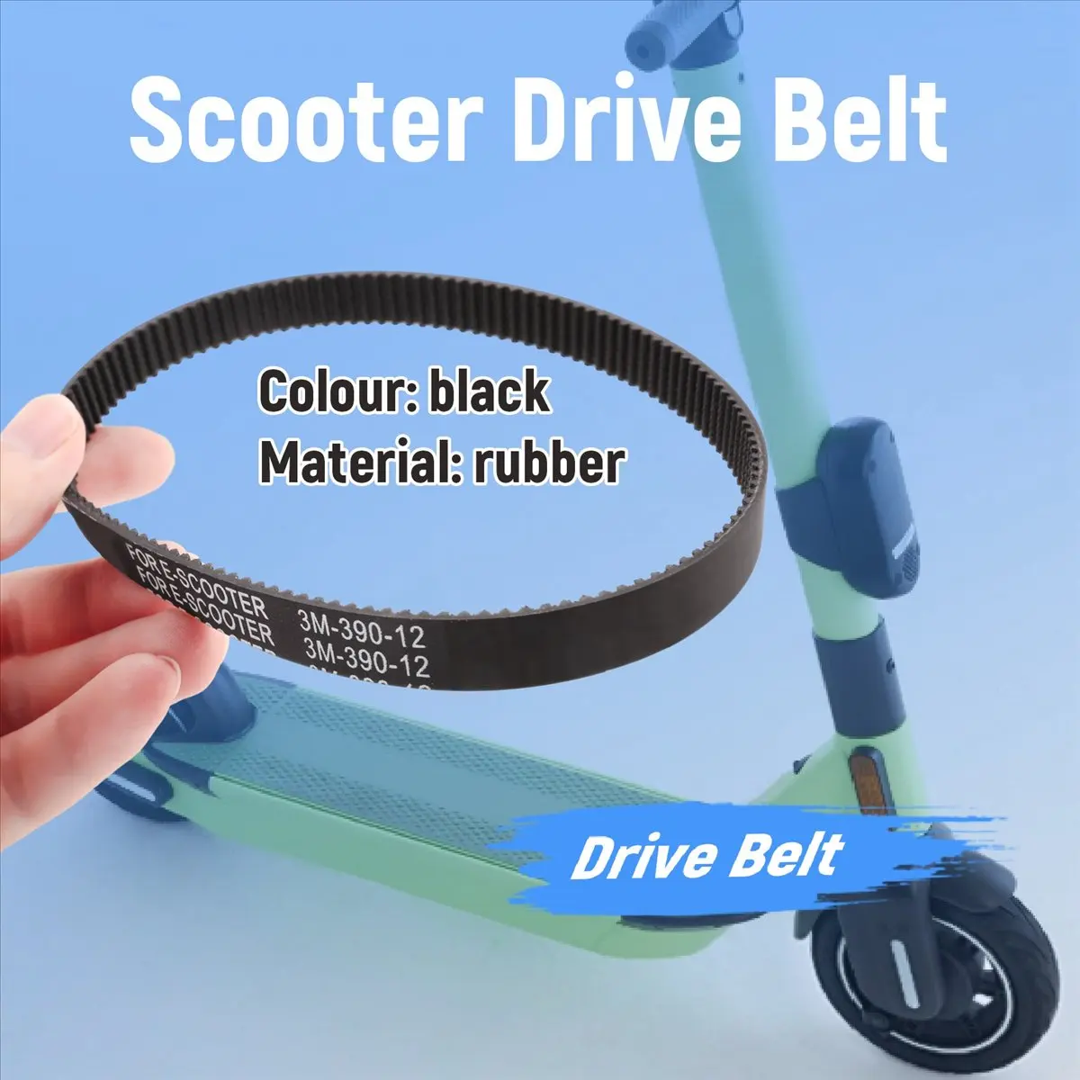 (X07A) 3Pcs 3M-390-12 Drive Belt Durable Thickened Rubber Drive Belt Accessories for Electric Bike E-Bike Scooter Motorcycle
(X07A) 3Pcs 3M-390-12 Drive Belt Durable Thickened Rubber Drive Belt Accessories for Electric Bike E-Bike Scooter Motorcycle