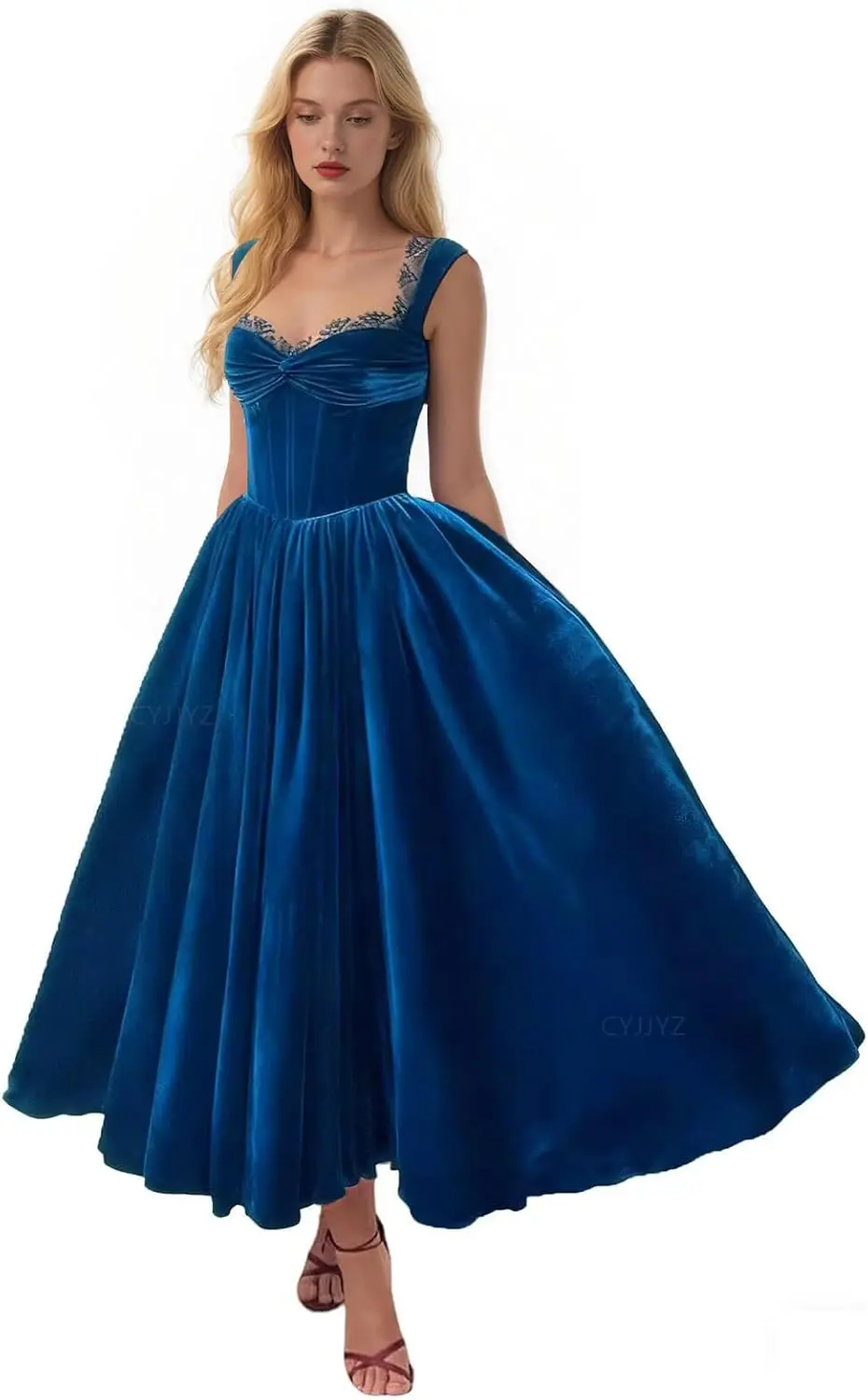 Womens Velvet Midi Prom Dresses for Teens 2026 Lace Tea Length Party Dress Pleated A Line Formal Evening Gown Luxury Dress
Womens Velvet Midi Prom Dresses for Teens 2026 Lace Tea Length Party Dress Pleated A Line Formal Evening Gown Luxury Dress