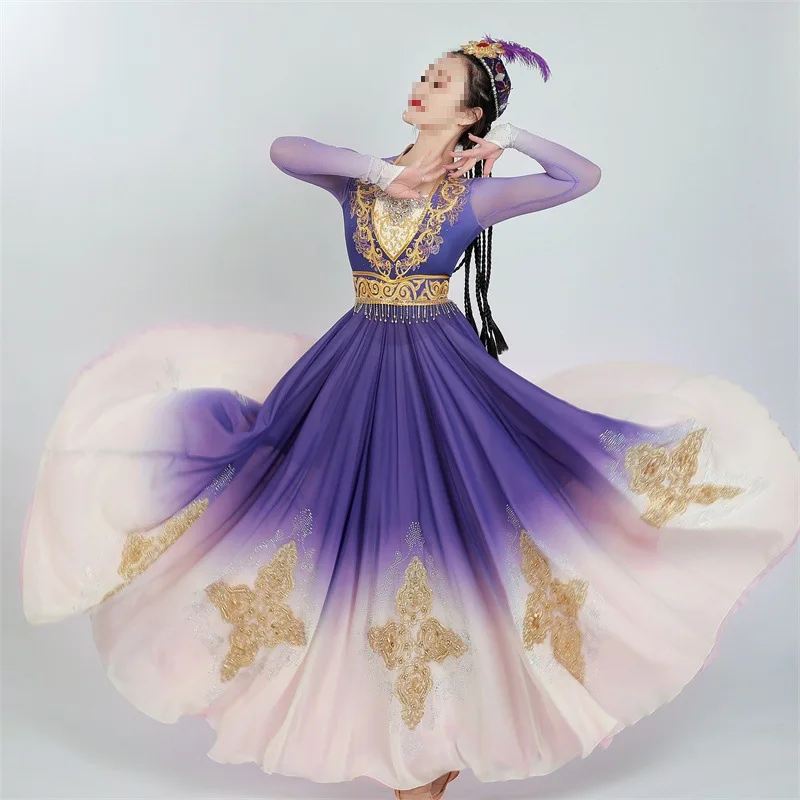 Uyghur Dance Dress New Year Art Examination Practice Skirt Uyghur Dance Xinjiang Uyghur Performance Pan
Uyghur Dance Dress New Year Art Examination Practice Skirt Uyghur Dance Xinjiang Uyghur Performance Pan