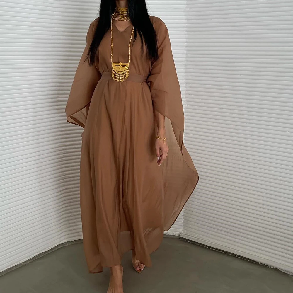 Customized Formal Chiffon Off the Shoulder Evening Dress Temperament V-Neck A-Line 3/4 Sleeves Ankle Length Homecoming Gowns
Customized Formal Chiffon Off the Shoulder Evening Dress Temperament V-Neck A-Line 3/4 Sleeves Ankle Length Homecoming Gowns