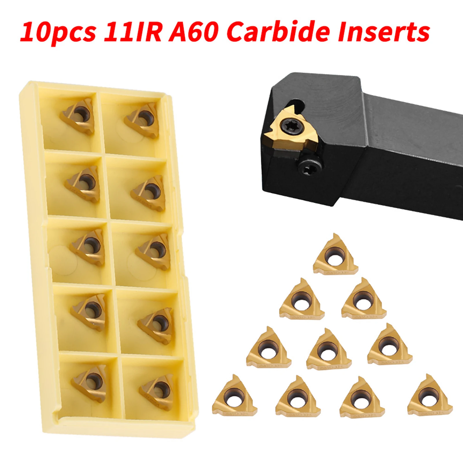 CNC Carbide Blade, 10pcs CNC Carbide Tips Inserts Blade Cutter Lathe Turning Tool With Box
CNC Carbide Blade, 10pcs CNC Carbide Tips Inserts Blade Cutter Lathe Turning Tool With Box