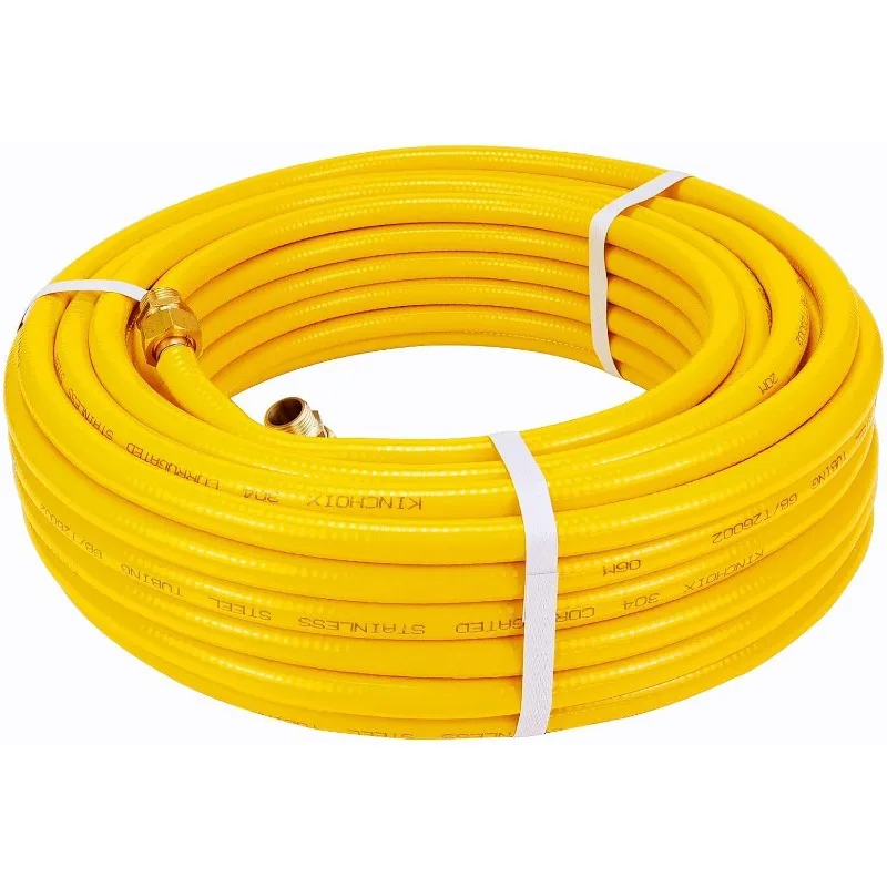 35ft 1/2'' CSST Gas Line Flexible Gas Line 1/2 Pipe with 2 Male Fittings Corrugated Stainless Steel Tubing for Natural Gas Propa
35ft 1/2'' CSST Gas Line Flexible Gas Line 1/2 Pipe with 2 Male Fittings Corrugated Stainless Steel Tubing for Natural Gas Propa