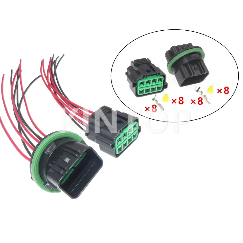 1 Set 8 Pins Car Headlight Wiring Harness Socket AC Assembly For HYUNDAI Sonata KIA K2 K3 K5 HP066-08021 Waterproof Connector
1 Set 8 Pins Car Headlight Wiring Harness Socket AC Assembly For HYUNDAI Sonata KIA K2 K3 K5 HP066-08021 Waterproof Connector