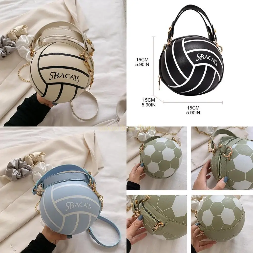 X90D Women Ladies Football Volleyball Round Crossbody Shoulder Bag PU Leather Tote Purse Handbag Chain Purse Satchel
X90D Women Ladies Football Volleyball Round Crossbody Shoulder Bag PU Leather Tote Purse Handbag Chain Purse Satchel