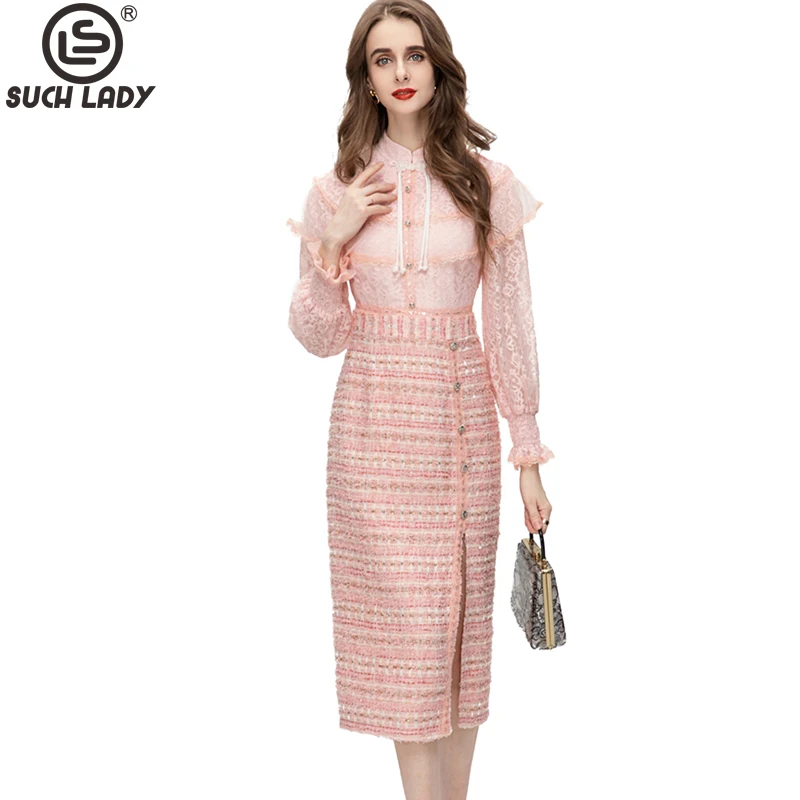 Women's Runway Dresses Stand Collar Long Sleeves Ruffles Patchwork High Street Fashion Designer Vestidos
Women's Runway Dresses Stand Collar Long Sleeves Ruffles Patchwork High Street Fashion Designer Vestidos