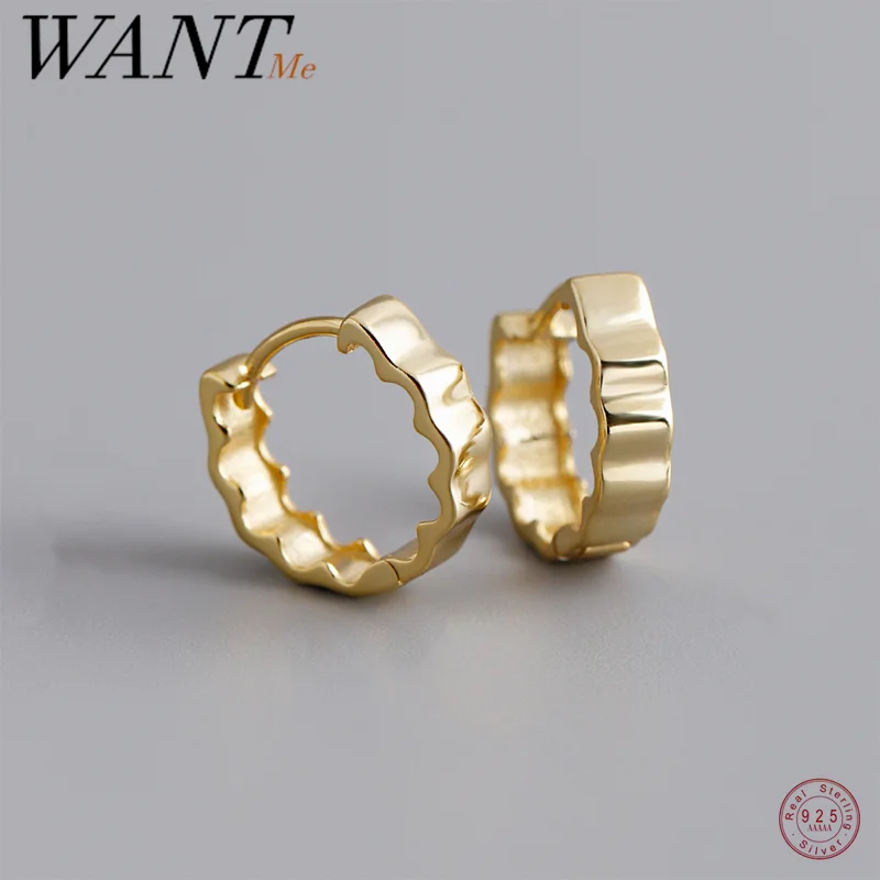 WANTME 925 Sterling Silver Minimalist Statement Waves Huggies Hoop Earrisngs for Women Fashion French Charms Jewelry Ear Buckle
WANTME 925 Sterling Silver Minimalist Statement Waves Huggies Hoop Earrisngs for Women Fashion French Charms Jewelry Ear Buckle