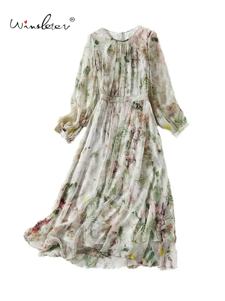 Winsleter Women OL Temperament Elegant Dress,100%Real Silk Printed Party Dress,2024 Spring Summer New D41659QC
Winsleter Women OL Temperament Elegant Dress,100%Real Silk Printed Party Dress,2024 Spring Summer New D41659QC